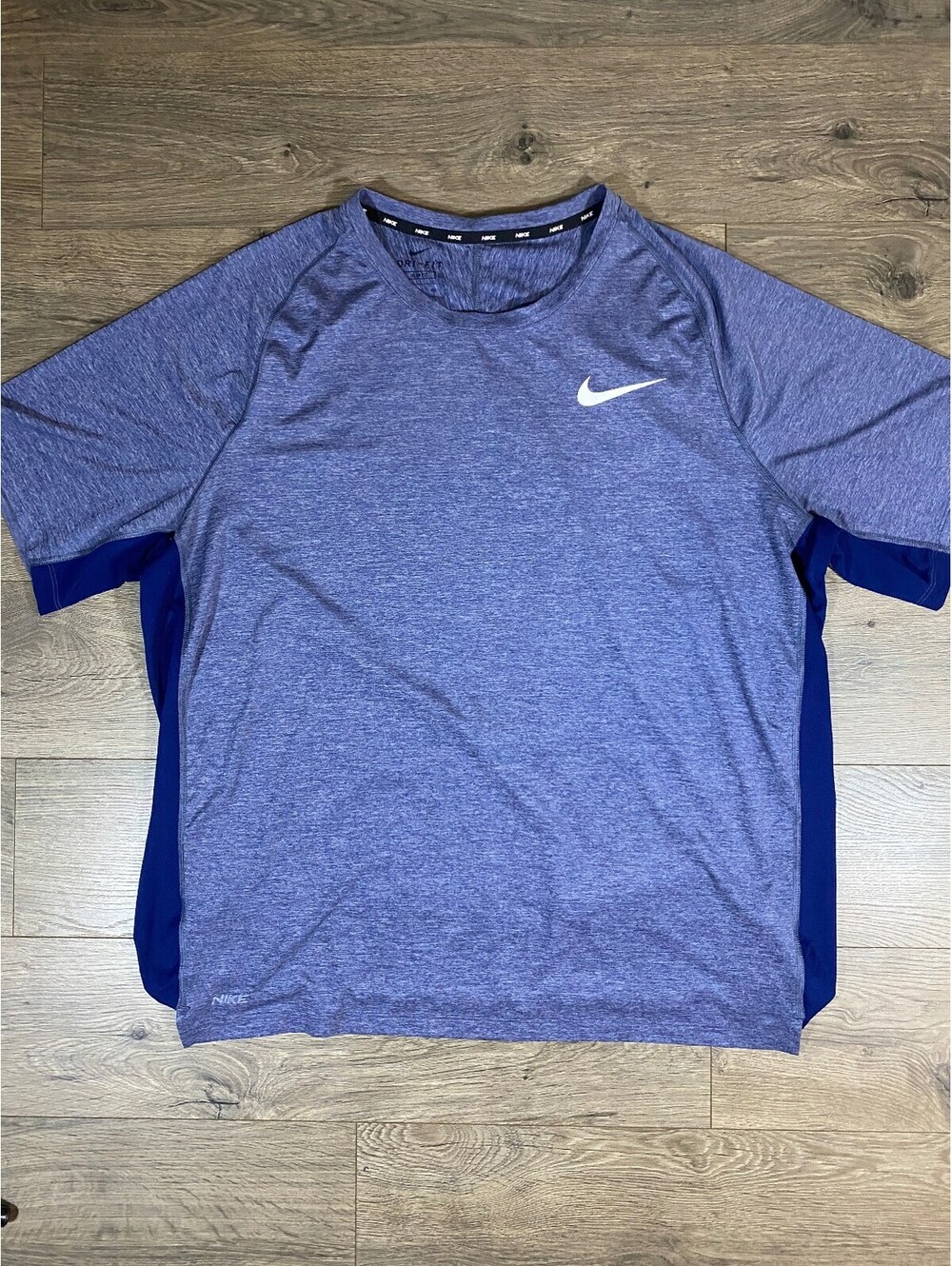 Nike Dri-FIT Shirt Mens XXL Blue Heather Athletic Training Running Tee